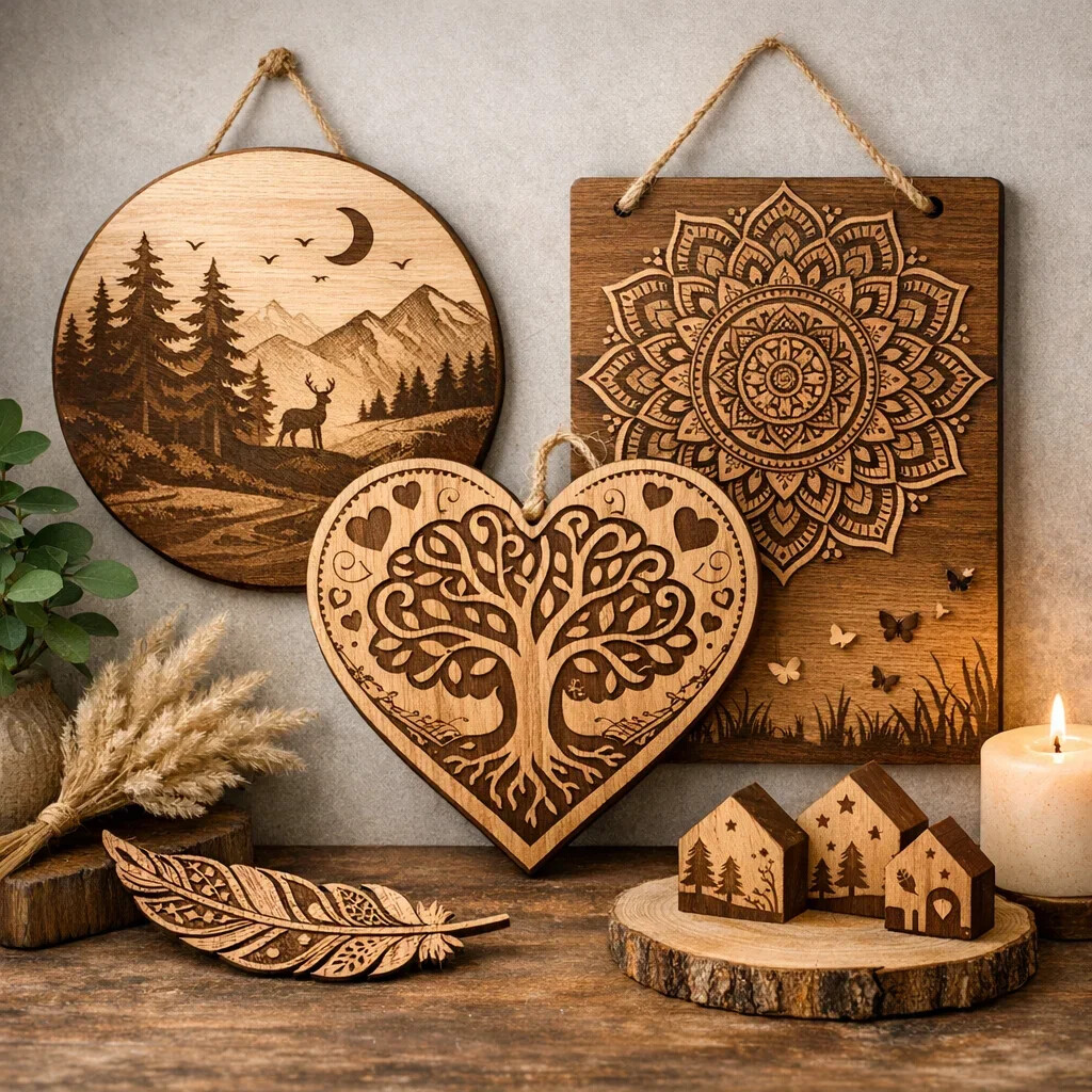 Wanddeko aus Holz